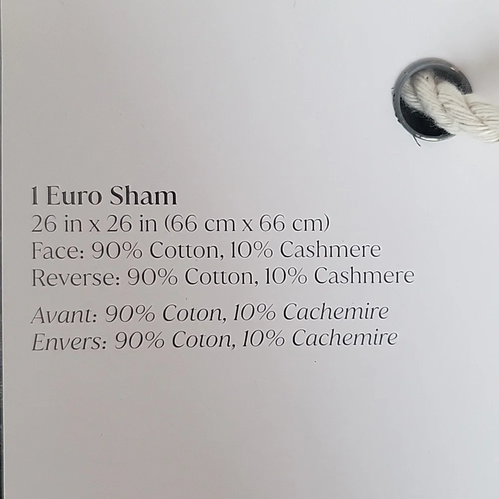 The Threadery Luxe Cotton Cashmere Euro Pillowcases, Oatmeal